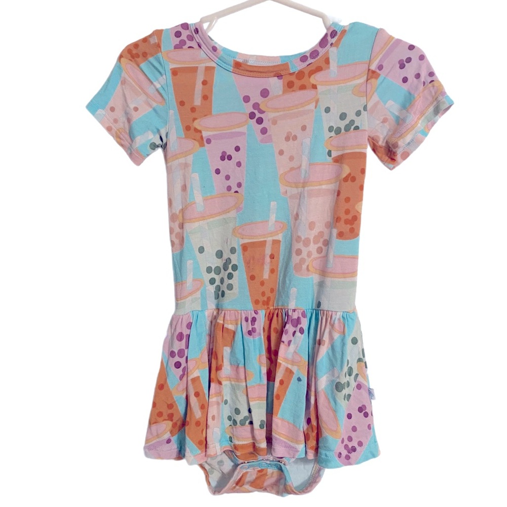 Posh Peanut Pastel Bubble Tea Twirl Skirt Bodysuit Dress Size 18-24 Months
